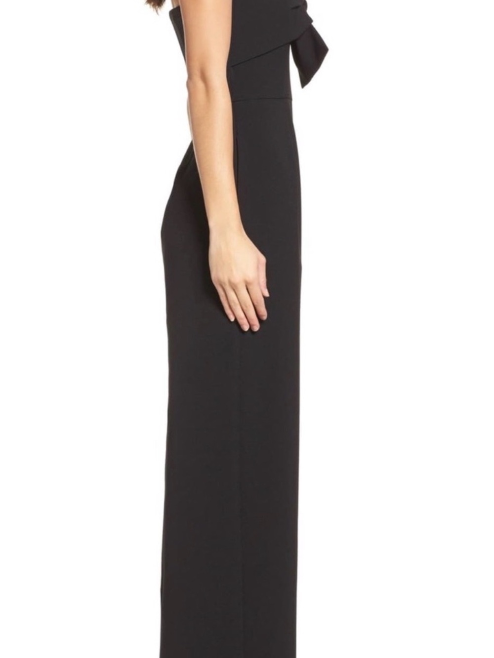 Chelsea28 Black Strapless Wide-Leg Jumpsuit with Twist Front - Picture 3 of 7